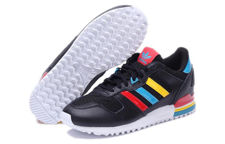 adidas Originals ZX 700 Cushioning, Wear Resistant Low Top Running Shoes Women's Black BA9311