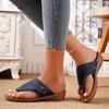 Summer Women's Slippers Round Toe Flat Shoes for Women Slip-on Open Toe Platform Slides Outdoor Beach Anti-slip Woman Flip Flops