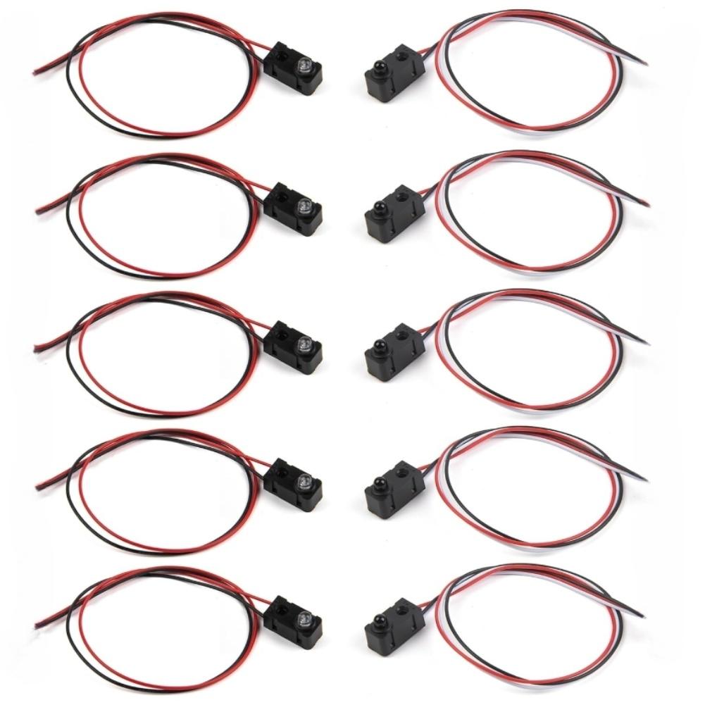 5PCS For IR Break Beam Sensor Module 3/5mm LEDs Counting Module Split Through-Beam Photoelectric Switch For Apply Relay