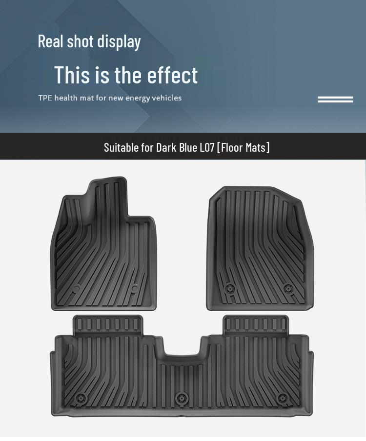 24 Deep Blue L07 Car Floor Mats - Dirt-Resistant, Custom-Fit, Eco-Friendly TPE Trunk and Floor Mats