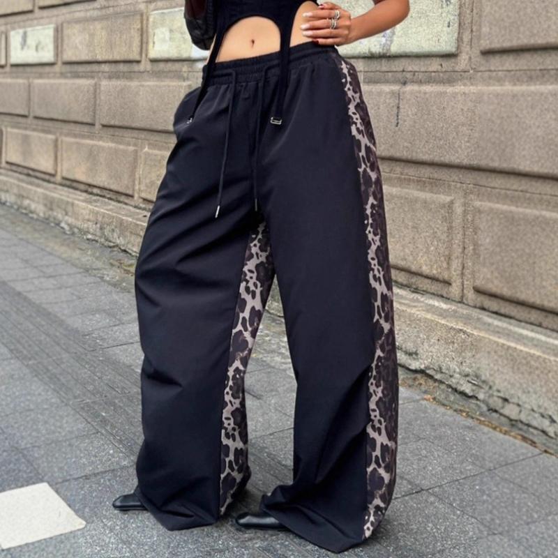 European and American Y2K autumn and winter splicing loose casual street personality dark gothic style hip-hop pants