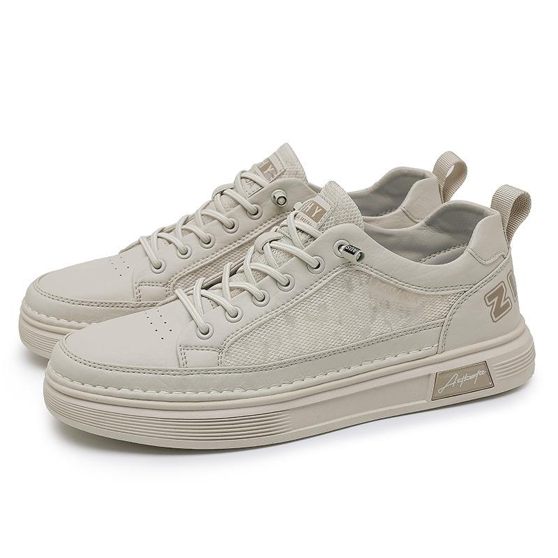 

Men s shoes 2024 winter new versatile fashion trend breathable casual trend white shoes youth casual board shoes 44 абрикосовий