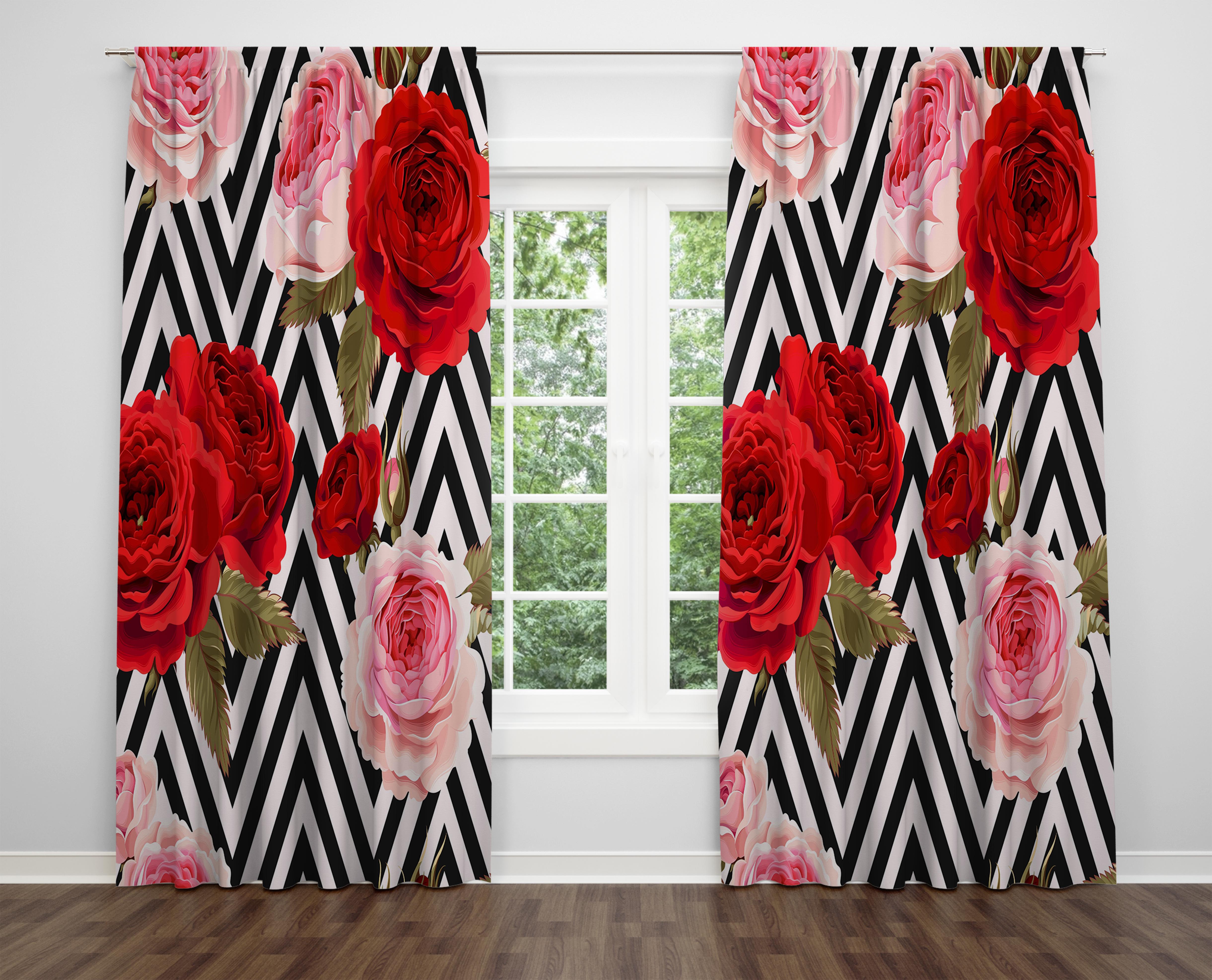 

Декоративний дизайн, високоякісна бавовняна тканина, ви можете вибрати одну або подвійну фіранку з крила 1 piece різнокольоровий