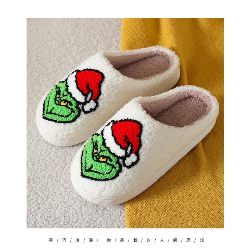 Nové Pohodlné Domácí Roztomilé Kreslené Zimní Bavlněné Pantofle pro Muže a Ženy Páry Teplé Bavlněné Pantofle