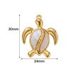 2pcs Gold Stainless Steel White Shell Charms For Jewelry Makings DIY Women Bracelet Necklace Jewelry Pendants Summer Supplies
