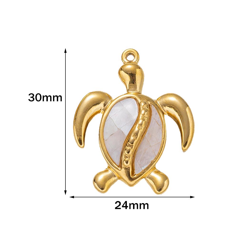 2pcs Gold Stainless Steel White Shell Charms For Jewelry Makings DIY Women Bracelet Necklace Jewelry Pendants Summer Supplies