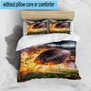 Flaming Football In Action 3pcs Bedding,Including 1pc Duvet Cover And 2pcs Pillowcases Perfect for Christmas,Ideal for Bedroom, Dormitory