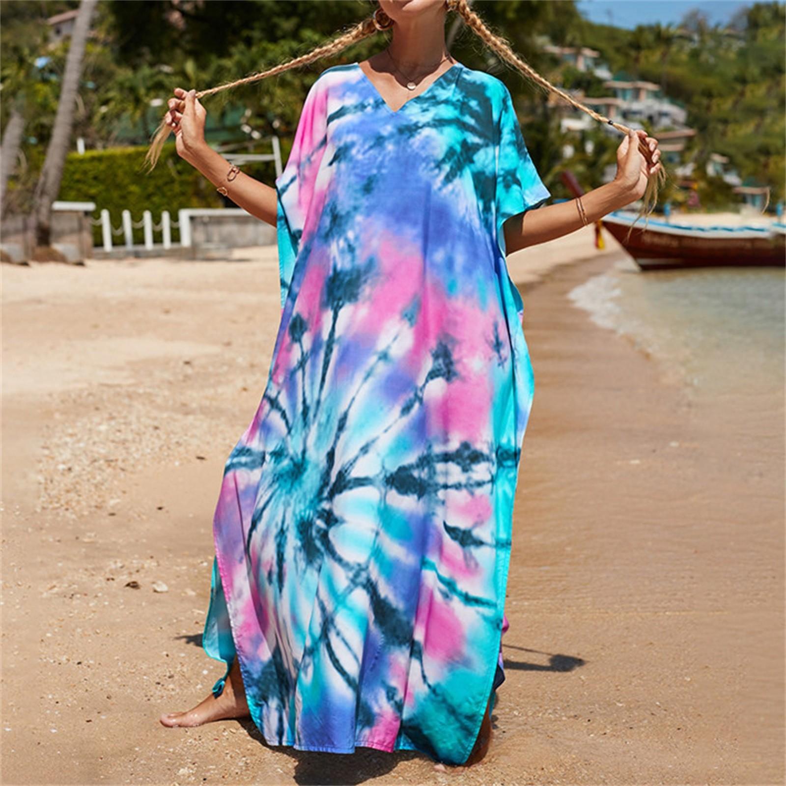 

Женский свободный пляжный халат, рубашка для отдыха от солнца, прикрытие One Size