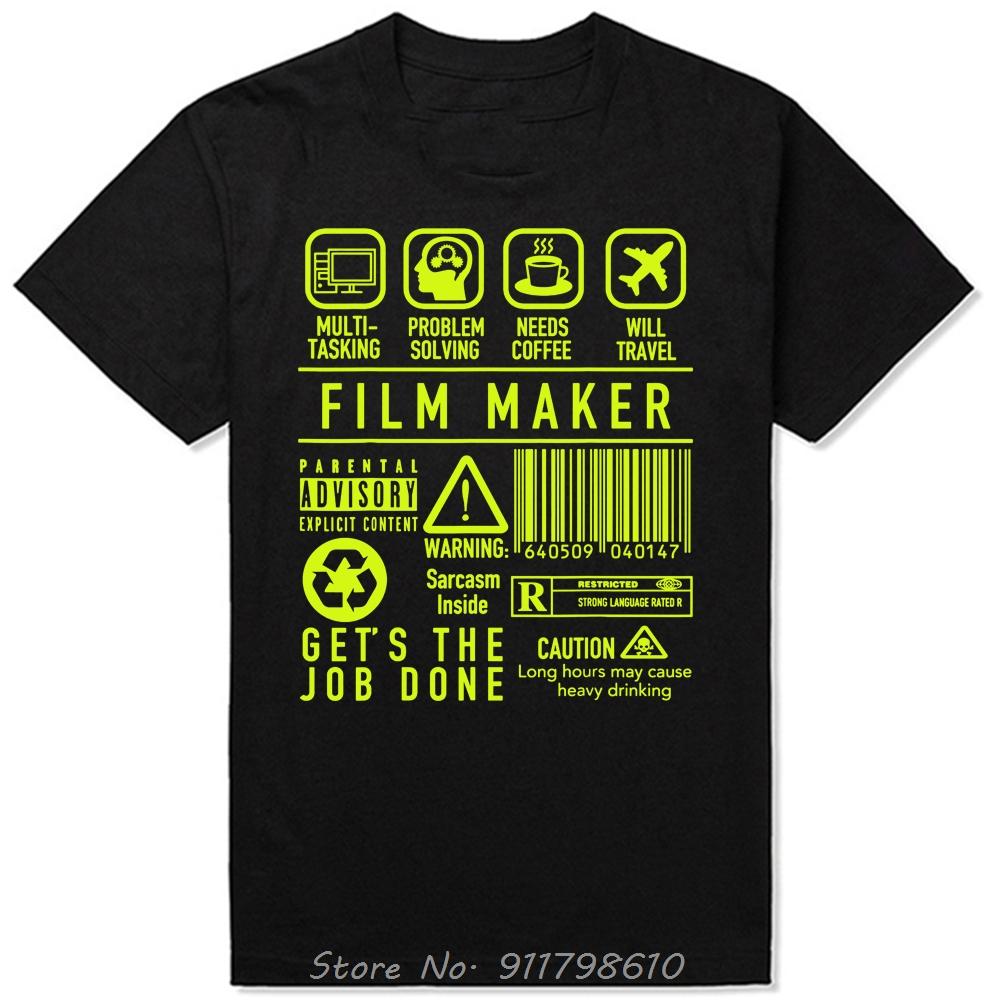 Funny Film Maker Men's Clothing Streetwear Oversized T-shirt Movie Director Fitness T Shirt Filming Filmmaker Cotton Tshirt