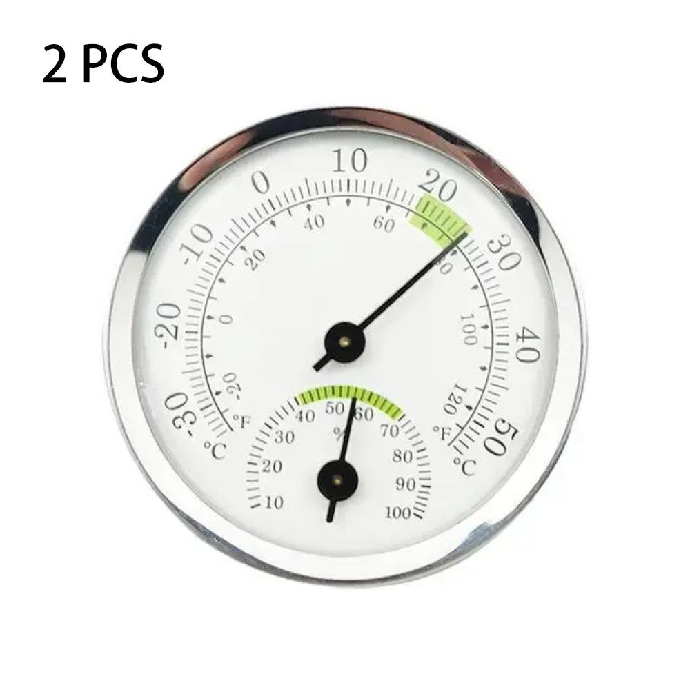 2 PCS Meter Mini Thermometer Humidity Thermo-Hygrometer 58MM Pointer Type  Hygrometer  Household