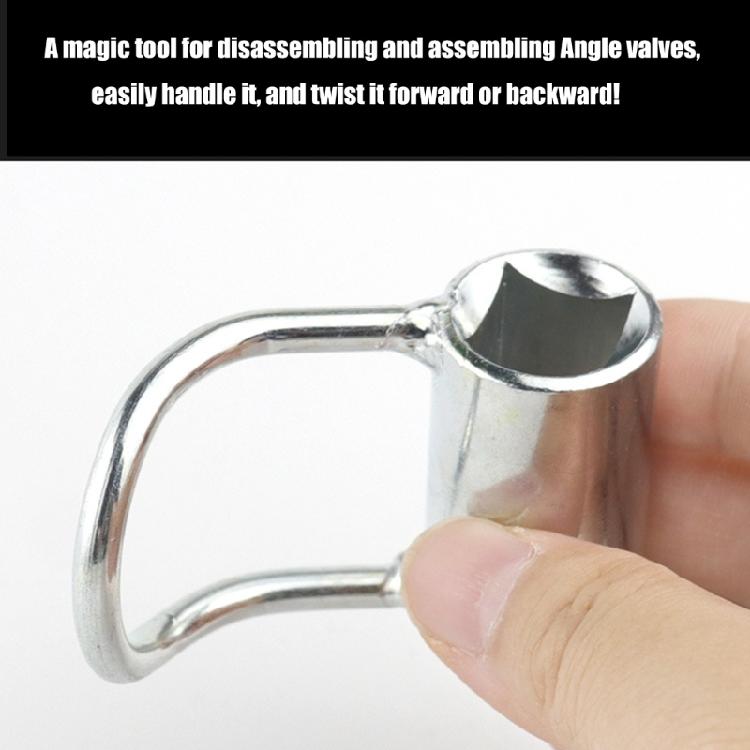 Stable 1/2inch 3/4Inch Angle Valves Wrench Delicate Alloy Steel Tool With Drill Compatibility For Tight Corners