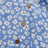Floral Print High Waist V Neck Dress with Irregular Flying Sleeve for Women