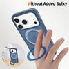 For Magsafe Fold Stand Magnetic Phone Case For iPhone 17 Air 16 15 16E 14 13 12 Pro Max Frosted Translucent Hard Cover