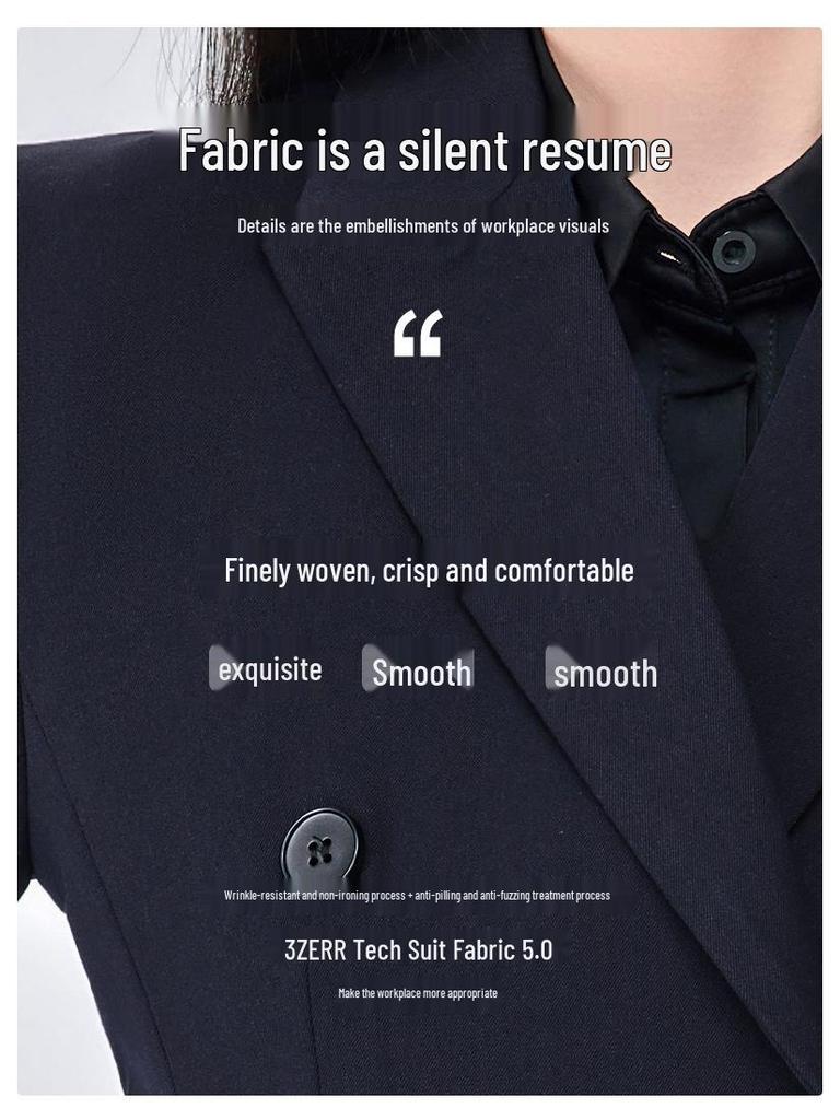 Women's High-End Professional Suit - Ideal for College, Commute, Civil Service, and Interviews, Perfect for Spring and Autumn Workwear