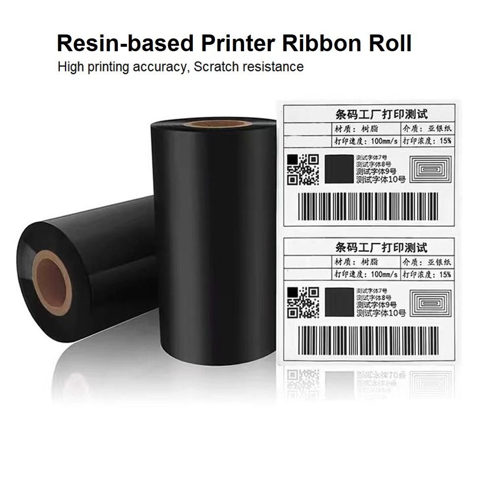 High Quality Resin-based Printer Inked Ribbon 110mm PET/PP/Transparent Label Paper Transfer Ribbon Roll Instead of Ricoh B110CR