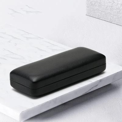 Móda Jednoduché PU kůže Brýle Kovové Čtvercové Přenosné Pouzdro na sluneční brýle Ženy Muži Odolný Úložný box na brýle