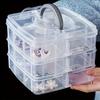 3-Tier Stackable Organizer Box with Compartments - Durable Plastic Storage for Kitchen, Bedroom, Jewelry & Crafts - Snap Design, Versatile Storage Box