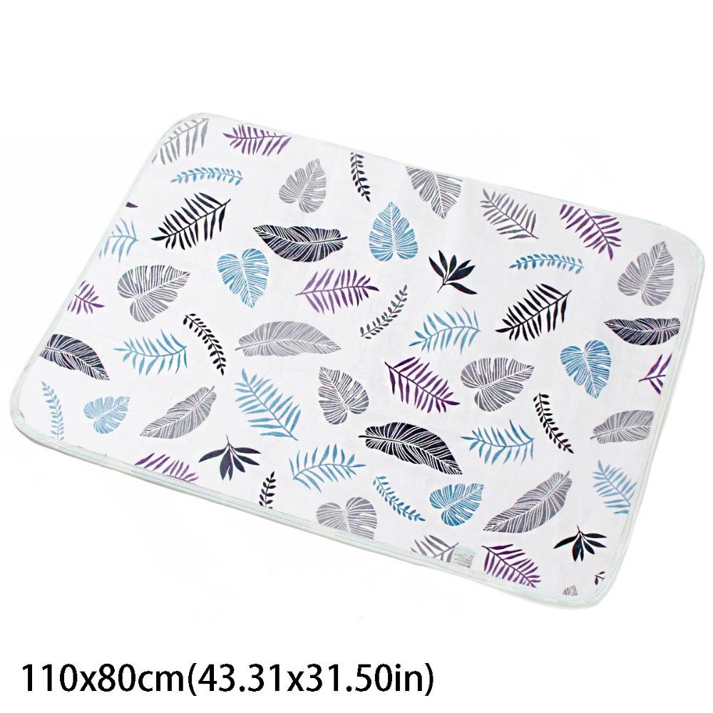 Cotton Material Portable Changing Pad Foldable Design Reusable Pad  Travel Use
