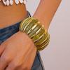 Wide Exaggerated Bracelet Elastic Rope Bead Wide Chunky Bangles Acrylic Bangle  Decoration