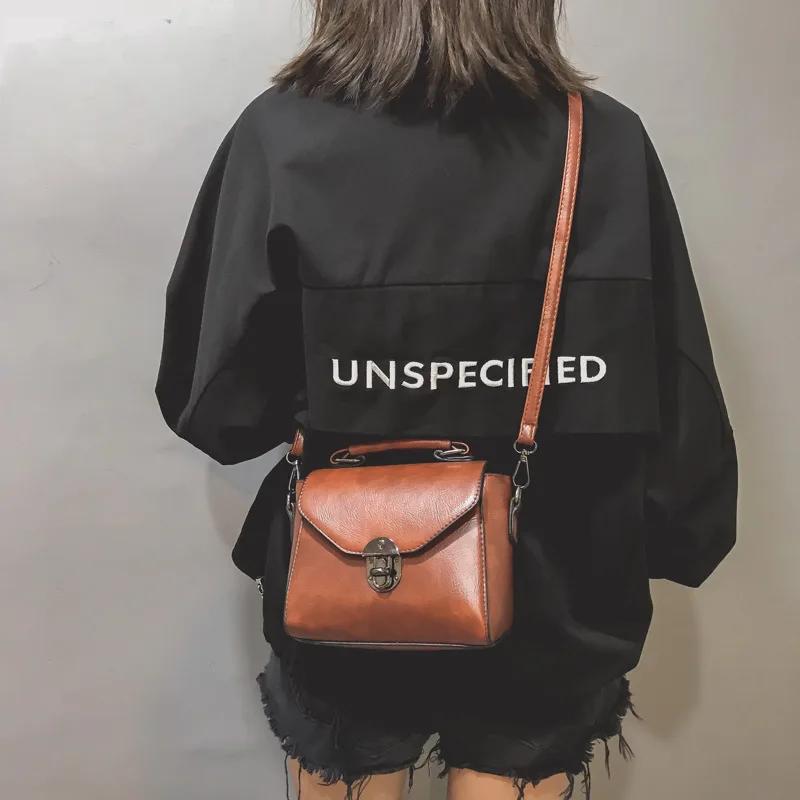 Vintage Casual Women Flap Fashion Leather Small Package Female Simple Handbags Ladies Shoulder Messenger Crossbody Bag