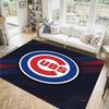 Chicago Cubs Design Crystal Velvet Carpet Cozy Non?Slip Printed Rug For Bedroom Living Room Entrance