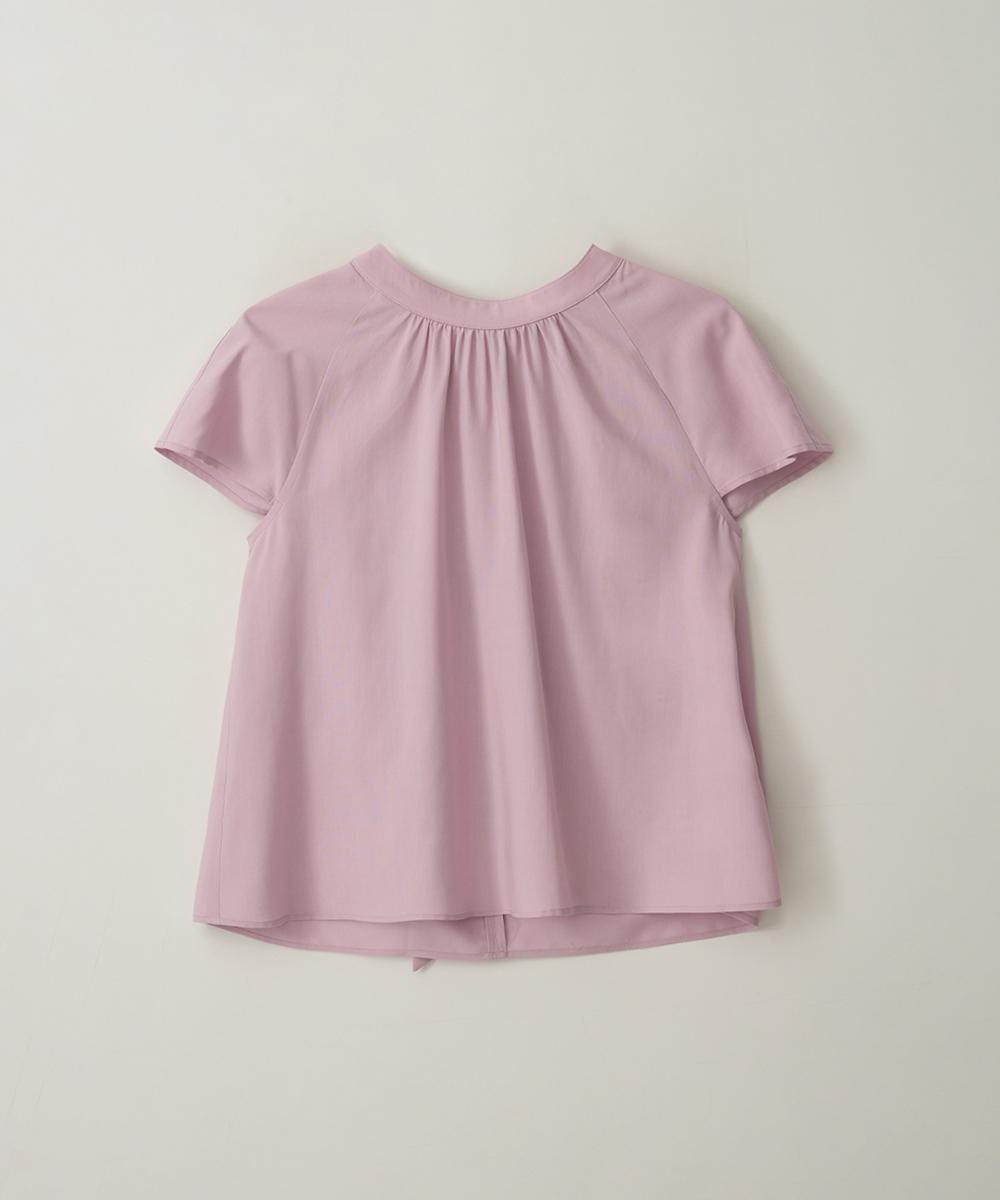 Make A Toast Shirred Back Ribbon Blouse Pink Mbesto019Pk Pink/S
