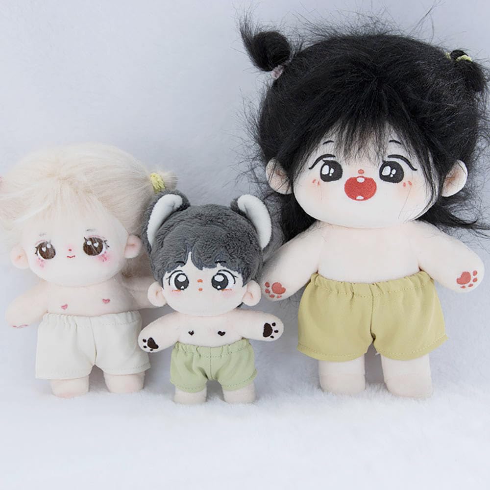 Niannyyhouse 10cm, 15cm, 20cm Plush Clothes, Solid Color PantsShorts, Cotton Doll Outfit, Dress-Up (a1, 15cm)