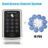 DC 12V 300KHz 10pcs Standalone Access Controller+EM RFID Access Control Keypad panel Card Reader Door Lock