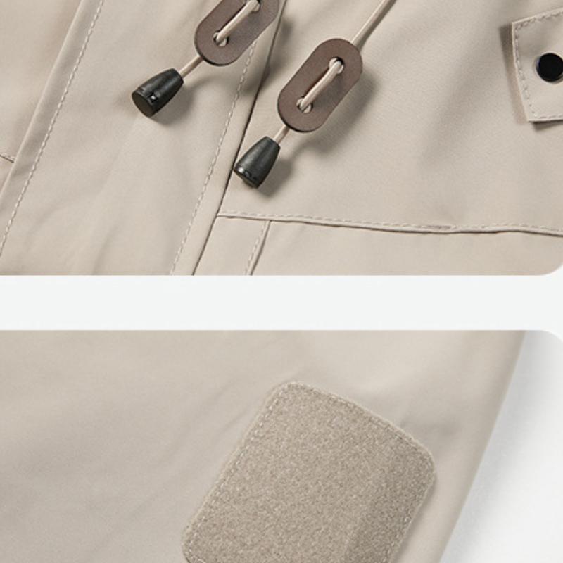 Neutrale, winddichte, wasserdichte Jacke mit Kapuze für den Außenbereich, hochwertige, lässige, lockere Streetwear-Windjacke für Herren