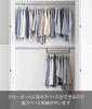 Yamazaki Clothes W60 x D6 x Closet Staggered Model 10008 2-Tier Hanger, W60, Black, H14cm, Smart, Space-Saving Hanger, Storage,