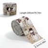2M/Roll Christmas Classical with Wired Edge DIY Xmas Tree Ribbon Gift Wrapping Craft Ribbon Wreath Bows Imitation Hemp