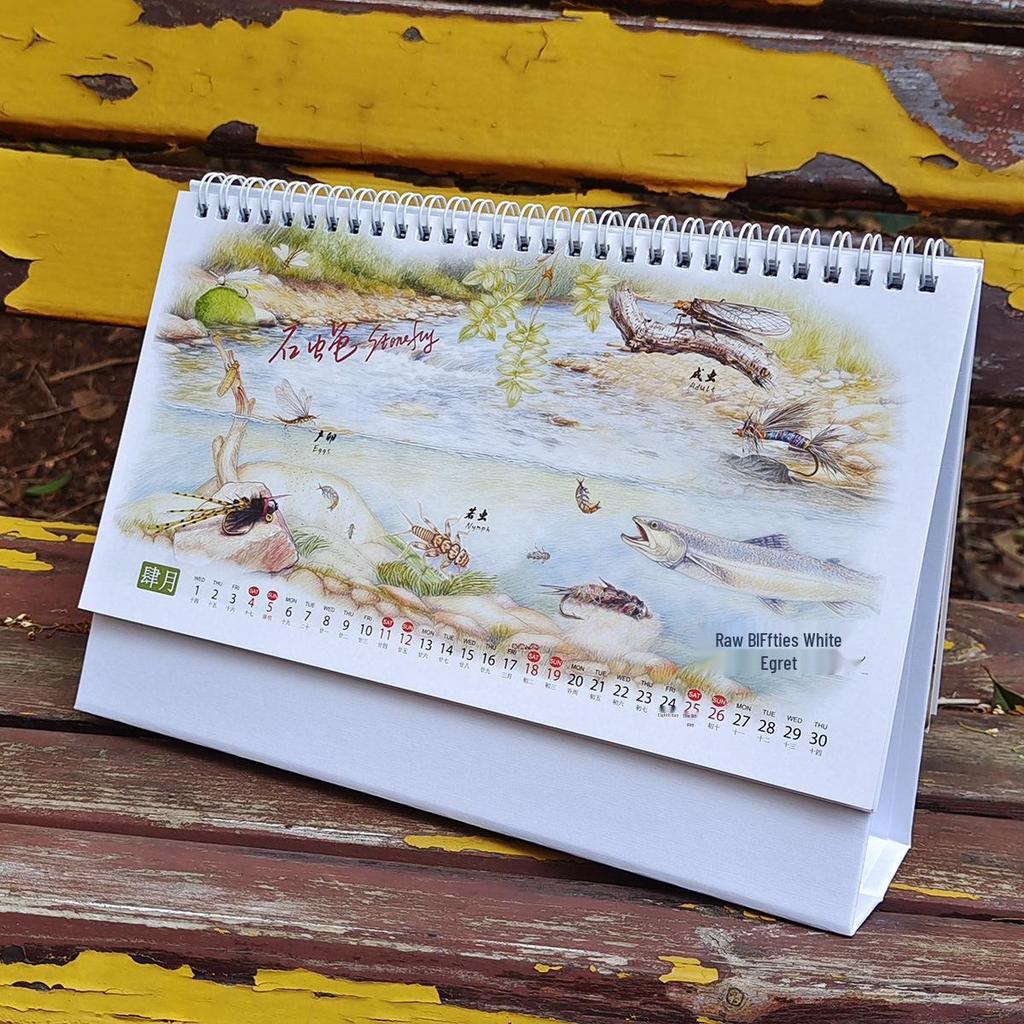 White Egret Fly Fishing Desk Calendar 2026-2027: Extended Collector's Edition with Ultra-Long Battery Life