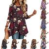 Women's Casual Halloween Print Top, Loose Fit Three-Quarter Sleeve