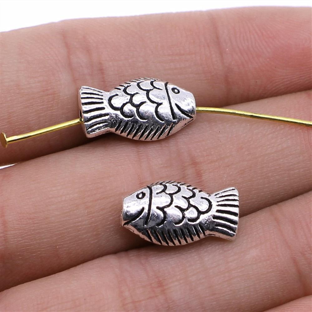 20pcs Fish Charms Antique Silver Color Tropical Fish Charms Pendants For Bracelets Fish Charms Making Jewelry