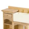 Miniaturní nábytek 1/12 domečku pro panenky Realistická scéna do koupelny Mini Kompaktní jemné zpracování Dřevěný umyvadlo