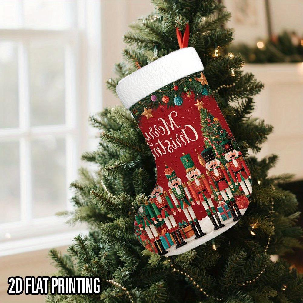 Christmas decoration fireplace hanging stocking1pc Christmas Nutcracker Display Christmas Stocking, Classic Ha