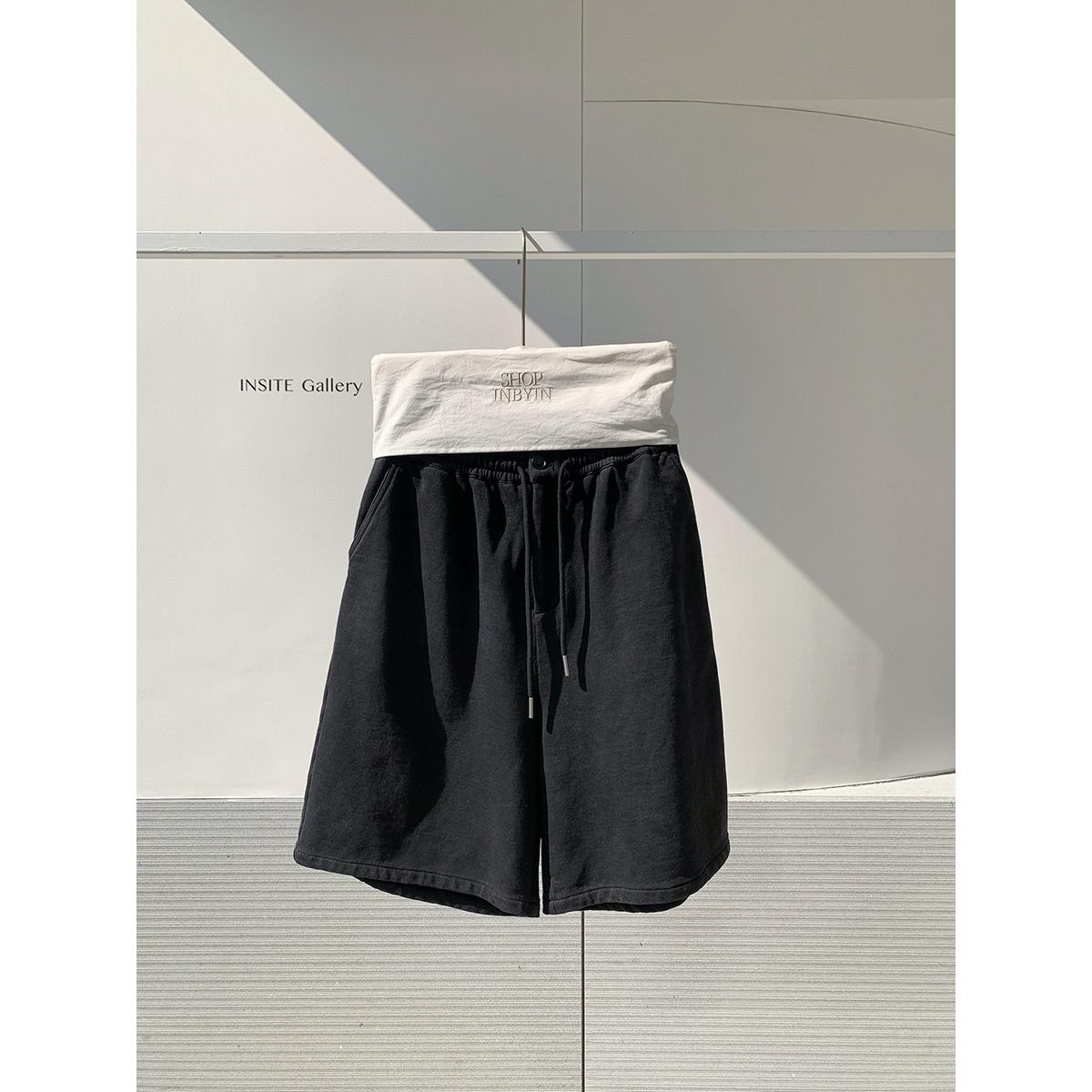 

Yi En Ou Unisex Loose Fit Elastic Waist Drawstring Sweatpants: Comfortable Wide Leg Five-Point Pants for Kids Small темно-серого