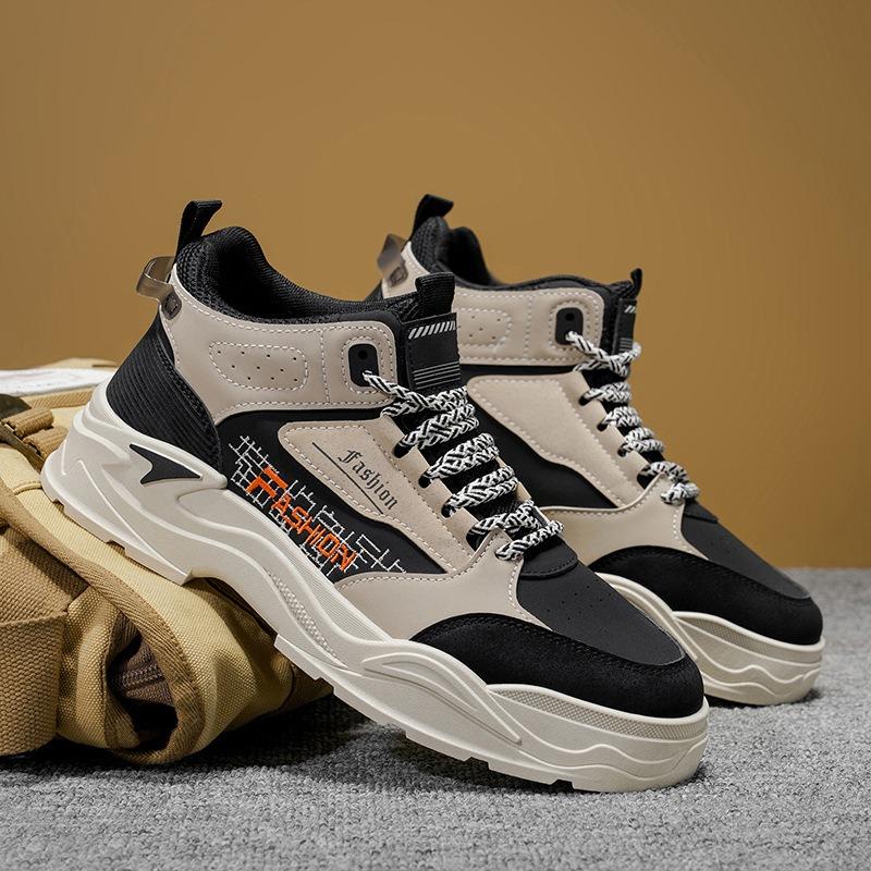 Men's High-top Work Boots, Trendy Thick-sole Martin Boots, Sports Casual Skateboard Shoes, Short Boots, Stylish Shoes.
