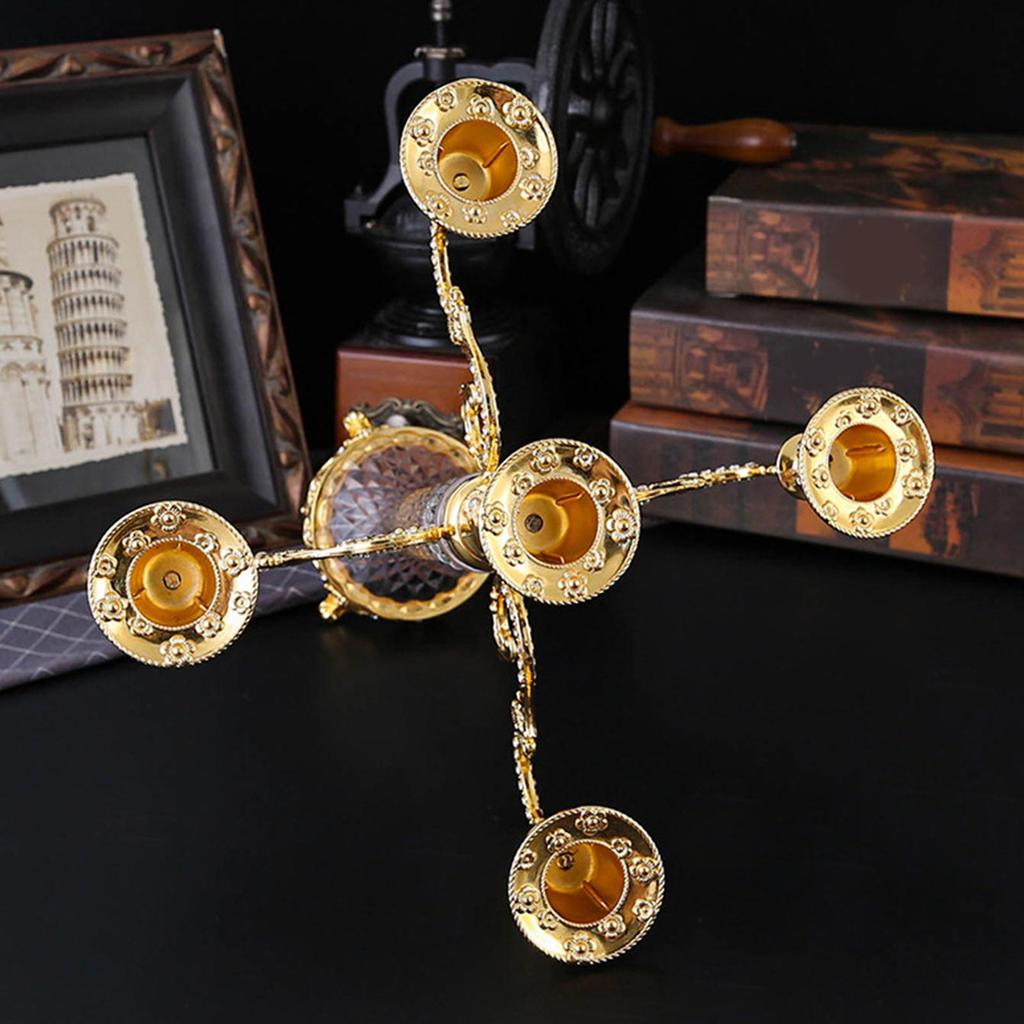 5 Arms Candle Holder Candelabra for Dining And Decorative Use