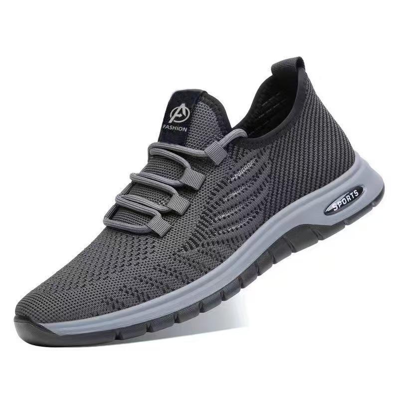 Herren Einzel Baumwolle Atmungsaktiv Hosenschlitz Gewebtes Mesh, Herren Leichte Sport Laufschuhe