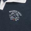 MALBON GOLF Color Block Open Collar T-Shirt Navy (Woman)