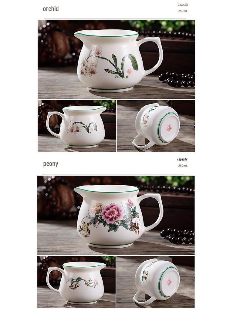 Tea Sea Blue & White Porcelain Gong Dao Bei: 250ml Spare Parts Milk Jug & Tea Separator Cold Pot.