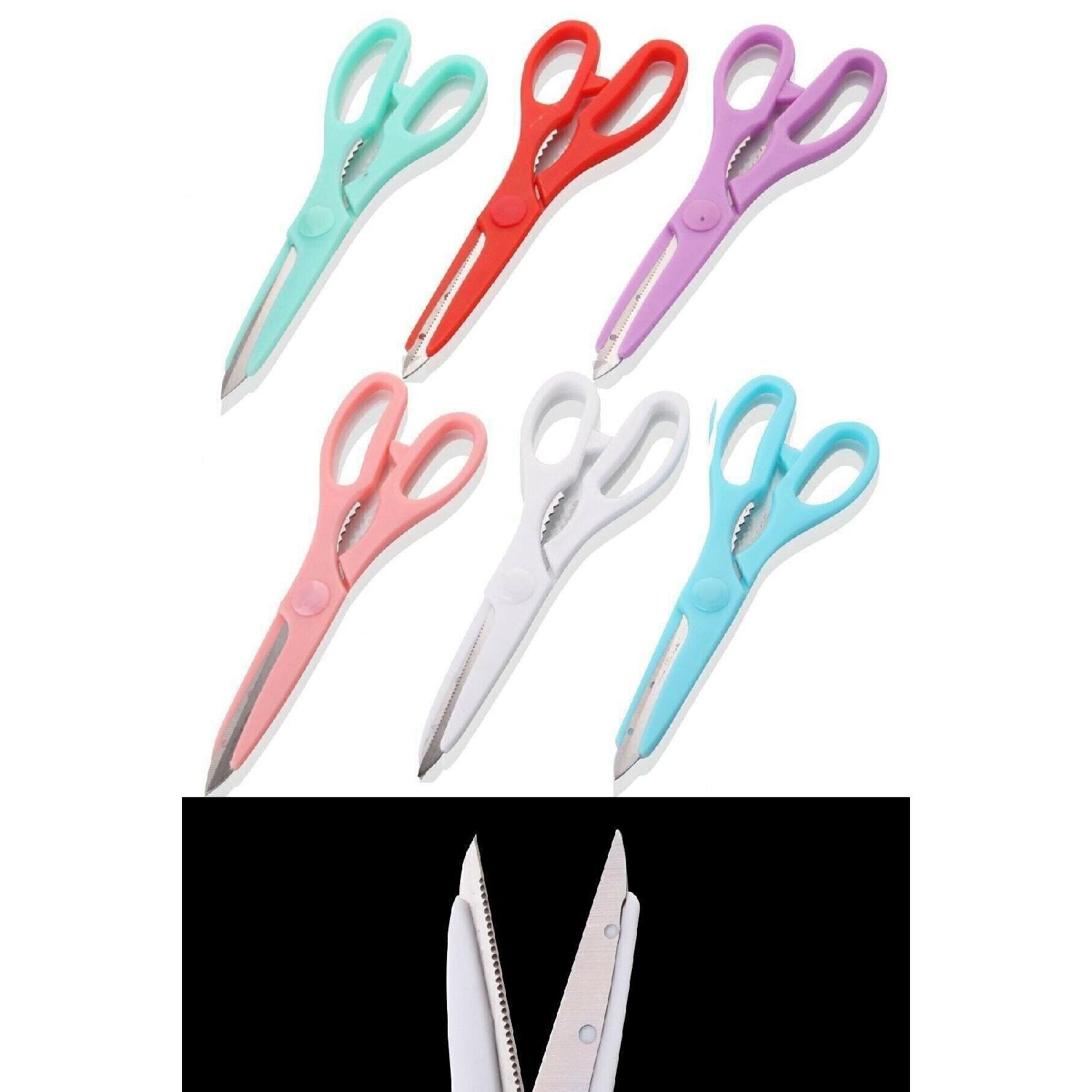 

Practical Multi-purpose Kitchen Scissors Colorful Practical Meat Chicken Pastry Bread Cutting Scissors