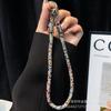Light Luxury Phone Lanyard New Simple Rhinestone Double Buckle Phone Pendant Keychain Anti-Lost Rope Fashion Hanging Chain Wholesale