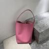 Retro simple shoulder bags large capacity bucket underarm bag pu leather women's commuter tote bag fashion ladies purse handbags