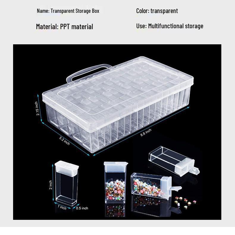 Kostenloser Versand: Nano-Perlen Zubehör Aufbewahrungsbox - Transparenter Organizer für Schmuck, Nagelkunst und Sonstiges