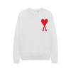 New AMI CS Knitted Sweater Crew Neck Trendy Brand Female Couple Small Love Loose Top Long Sleeve Cross-border Knitted Sweater