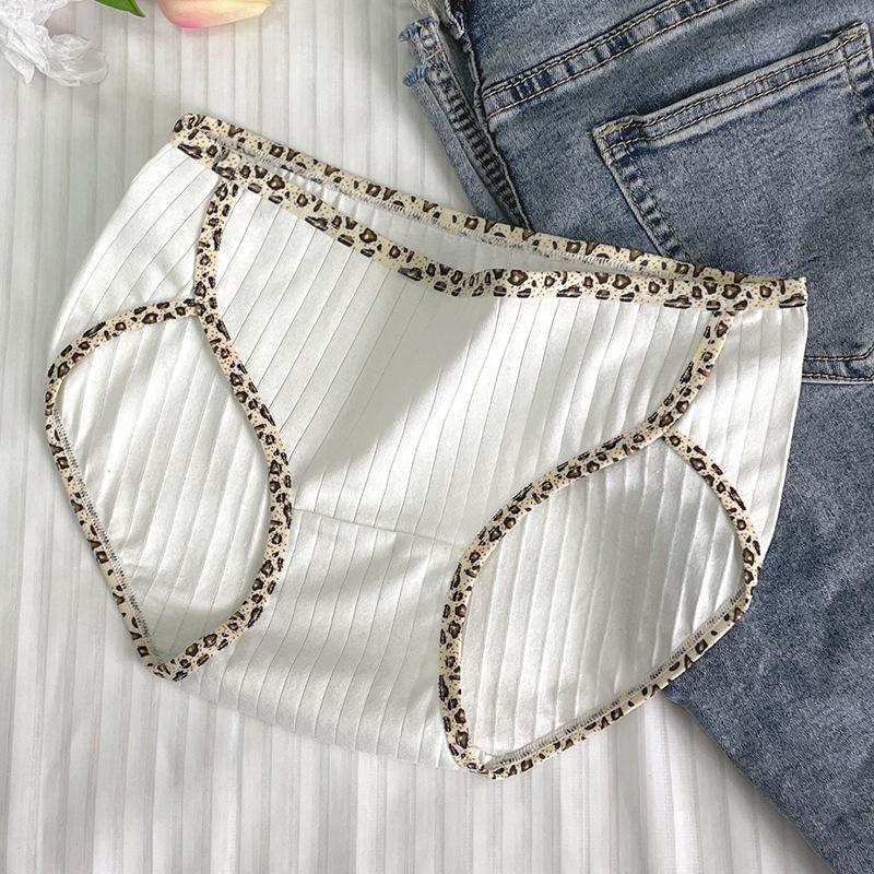 

Женские сексуальные трусики с леопардовым принтом, бесшовные дышащие трусы, здоровое хлопковое нижнее белье M-XL XL белый
