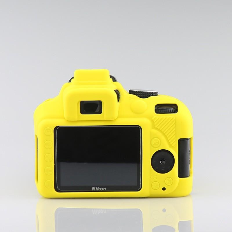 Silicone Camera Case Nikon D3400 DSLR Shockproof Lightweight Anti-Slip Protective Cover In Yellow Black Red Camo