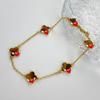 Original S925 Sterling Silver 18K Gold Plated Four-Leaf Clover Bracelet Six-flower Can Request Van the Catalog Cleef From Seller